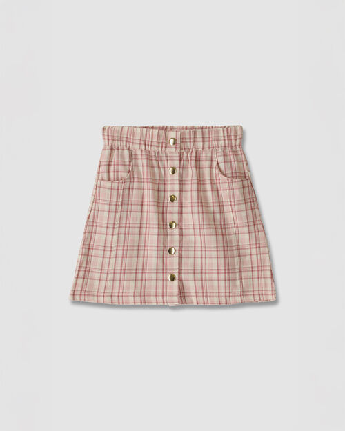 Falda Estampado De Cuadros
